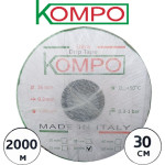 Лента для капельного полива Kompo эмиттерная 30 см (2000м) 8 mil, Италия