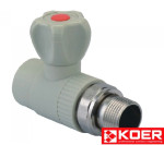 Кран радиаторный прямой 20x1/2 KOER, Чехия