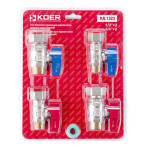 Комплект кранов для подключения газового котла (прямой) KOER KR.1323