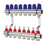 Коллекторный блок 1"x8 WAYS  на 8 контуров