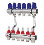 Коллекторный блок   1"x6 WAYS  на 6 контуров