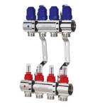 Коллекторный блок   1"x4 WAYS  на 4 контура