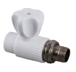 Кран радиаторный прямой 25*3/4 Kalde WHITE