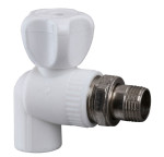 Кран радиаторный угловой 25*3/4 Kalde WHITE