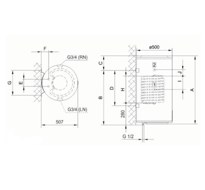 Водонагреватель  GORENJE GBK 100 RN V9 (TIKI GBK 100E5 Econ MC R) косвенного нагрева комбинированный