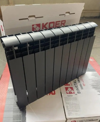 Биметаллический радиатор KOER 500*100 ULTRA BLACK (Чехия)
