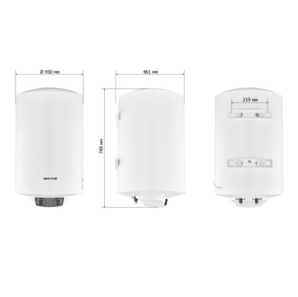 Водонагреватель EWH-08080 Round Dry 80 л сухие ТЭНы 2 кВт