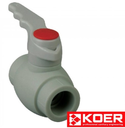 Кран шаровый для горячей воды D32 KOER, Чехия