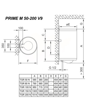 Водонагреватель GORENJE TGR 200 NG/V9 (TIKI PRIME M 200V9)