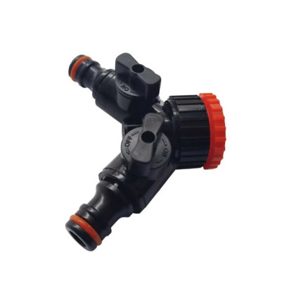 Тройник с кранами редукционный 1/2*3/4"  KEMAL M1008/1, ТУРЦИЯ